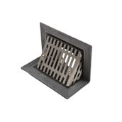 Cast Iron Rainwater Two-Way Roof Outlet with Angled Grate