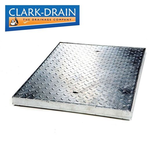 Double Sealed Manhole Cover and Frame with Steel Lid 750L x 600W x 50H