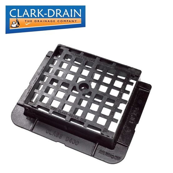 Hinged Kerbside Gully Grid Cover 430L x 370W x 100H Cast Iron - D400