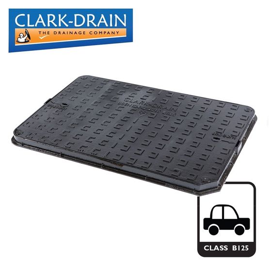Manhole Cover and Frame 900L x 600W x 45H Cast Iron - B125 Load Class