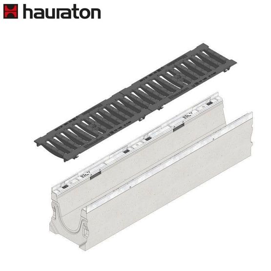 Hauraton Channel Drain Slotted Iron Grating 1m Faserfix KS150 - D400