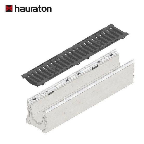 Hauraton Channel Drain Slotted Iron Grating 1m Faserfix KS150 - F900