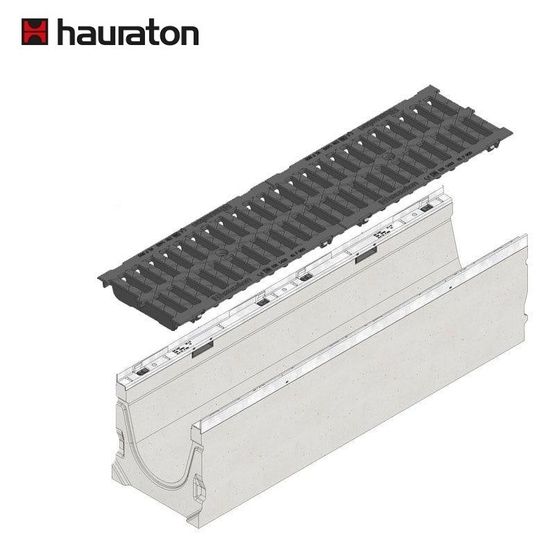 Hauraton Channel Drain Slotted Iron Grating 1m Faserfix KS200 - F900