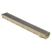 MEALINE S Drainage Channel with Galvanised Slotted Grating 1m - A15