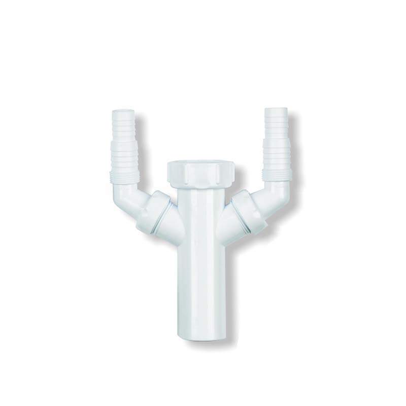 MULTIKWIK WHITE WA040D 40MM TRAP HEIGHT ADJUSTING PIECE DOUBLE INLET