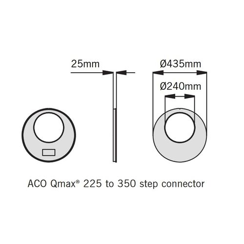 ACO Qmax 225 to 350 Step Connector