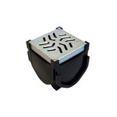 Fernco Stormdrain Channel Drain Quad Connector With Steel Lid