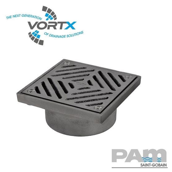Cast Iron 150mm x 150mm Square Grating Direct Fit - Vortx