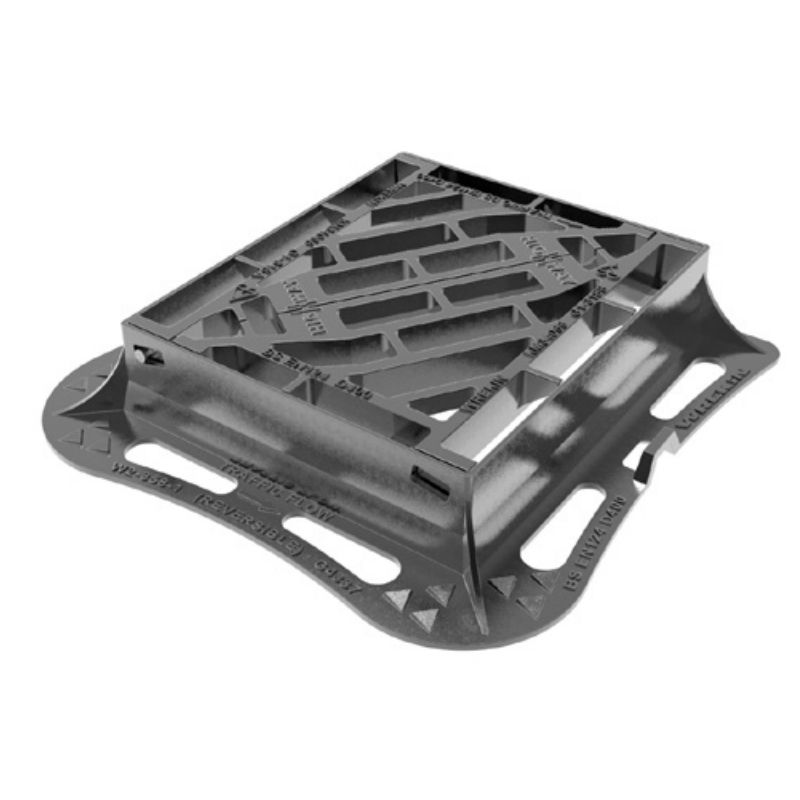 New Peter Savage Hinged Gully Grate & Frame 420 x 420 x 100mm D400 Ductile Iron