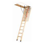 Fakro LWK Komfort Wooden Loft Ladder 4 Section - 60cm x 100cm x 2.8m