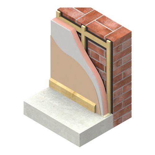 Insulated Plasterboard by Kingspan K118 Kooltherm 72.5mm - 31.68m2