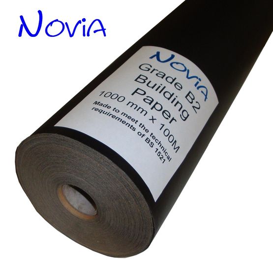 Novia B2 Grade Polythene Coated Building Paper to BS 1521 - 100m x 1m