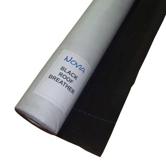 Novia Black Construction Wrap Breathable Felt Membrane - 100m x 2.7m