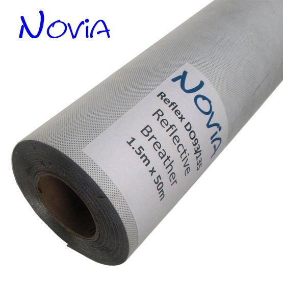 Novia Reflex Reflective Roof & Wall Breathable Membrane - 50m x 1.5m