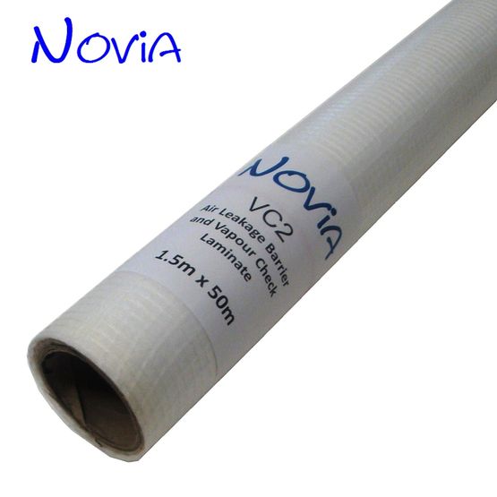 Novia VC2 Air Leakage Barrier & Vapour Check Laminate - 50m x 1.5m