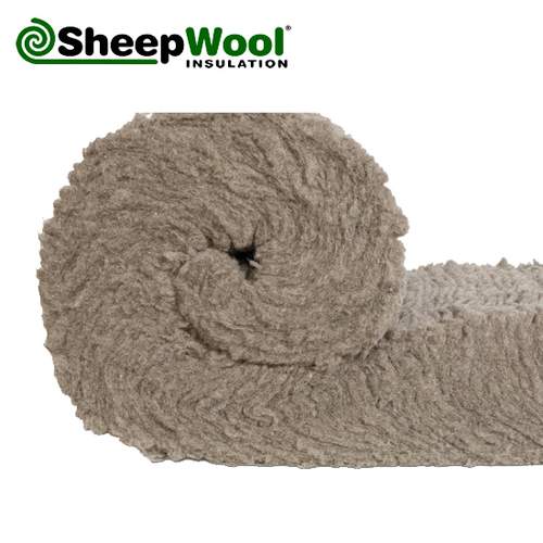 Premium SheepWool Loft Insulation 100pc Natural 100mm x 380mm - 4.56m2 Pack