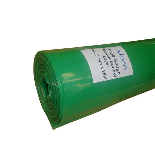 Polythene Vapour Control Layer from Novia 1000 Gauge - 4m x 25m Roll