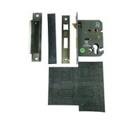 Fire Essentials 76mm Euro Profile Stainless Steel Sash Lock with Pre-cut Self-Adhesive Intumescent Pad