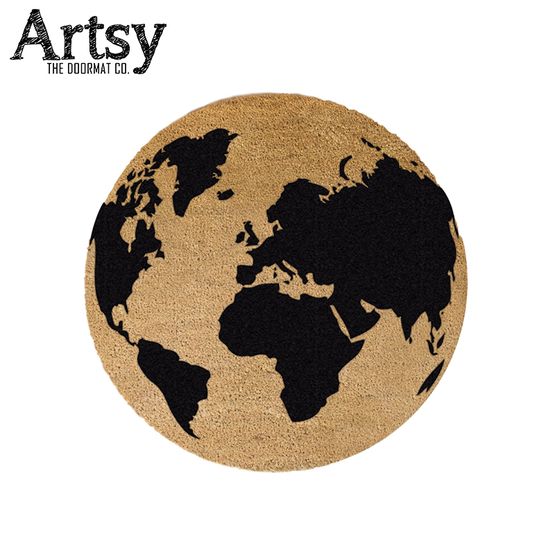 artsy-globe-circle-coir-doormat