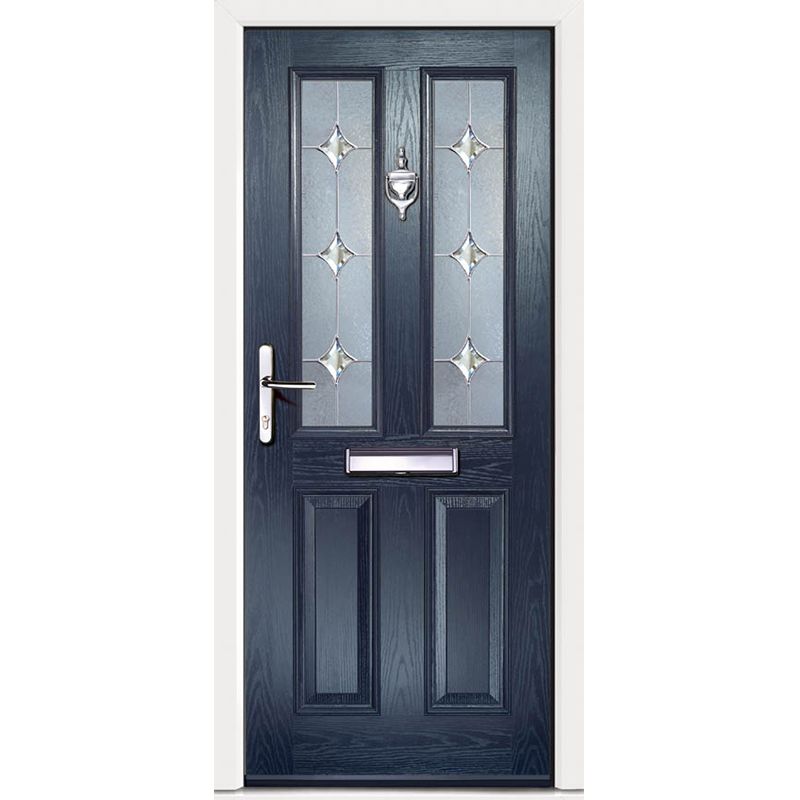 Virtuoso Clifton CS1 2 Panel Victorian Fully Finished Composite 2 Light Decorative Glazed External Front Door