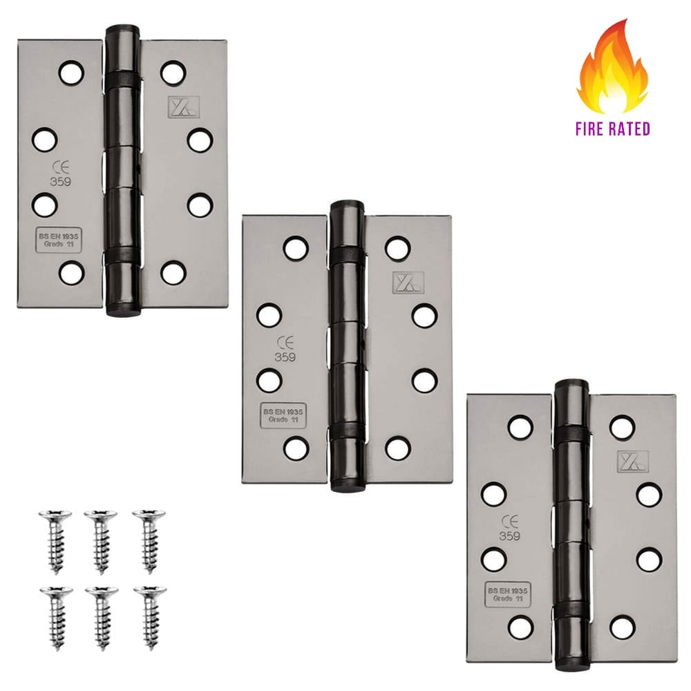 4" Stainless Steel Fire Rated Ball Bearing Door Hinges Grade 13 CE Marked 