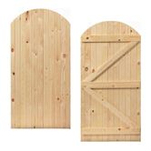 External Pine OXFORD Arched Top Boarded Panel Gate