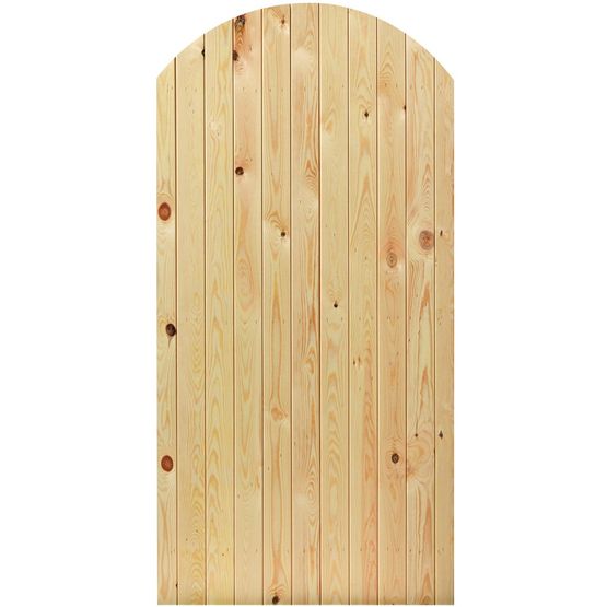 External Pine OXFORD Arched Top Boarded Panel Gate