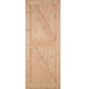 JELD-WEN Boarded Framed Ledged & Braced Unfinished Natural Redwood External Shed Door