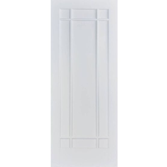  Internal White Primed Manhattan Panelled Fire Door FD30 30&quot; x 78&quot; (762mm x 1981mm)
