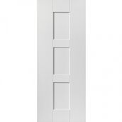 JB Kind Geo Shaker 3 Panel White Primed Internal Door