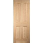 JELD-WEN 4 Panel Unfinished White Oak Internal Door