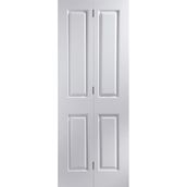 JELD-WEN Oakfield 4 Panel White Primed Internal Bi-fold Door - 1981mm x 762mm (78 inch x 30 inch)
