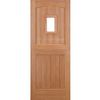 LPD 2 Panel Cottage Unfinished Natural Hardwood 1 Light Unglazed External Stable Door (D&G)