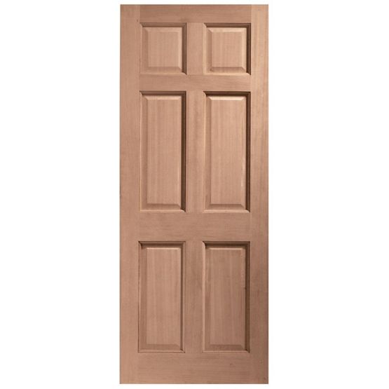 LPD External Hardwood COLONIAL Traditional 6 Panel Door D&G (30&quot; x 78&quot;)
