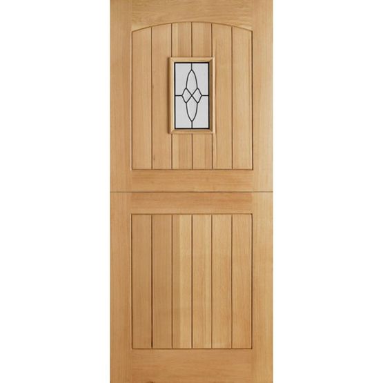 LPD External Oak COTTAGE 1 Light Lead Double Glazed Stable Door D&G (30&quot; x 78&quot;)