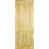 LPD Traditional 4 Panel Unfinished Pine Internal Door