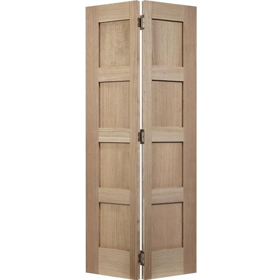 LPD Internal Oak CONTEMPORARY 4 Panel Bi-Fold Door (27&quot; x 78&quot;)