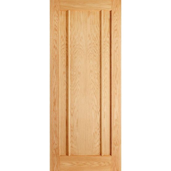 LPD Internal Oak LINCOLN Contemporary 3 Panel Fire Door FD30 (27&quot; x 78&quot;)