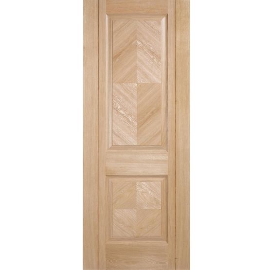 LPD Internal Oak MADRID Pre-Finished 2 Panel Door (24&quot; x 78&quot;)