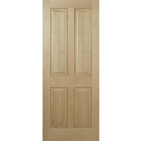 LPD Internal Oak REGENCY Pre-Finished Traditional 4 Panel Door (24&quot; x 78&quot;)