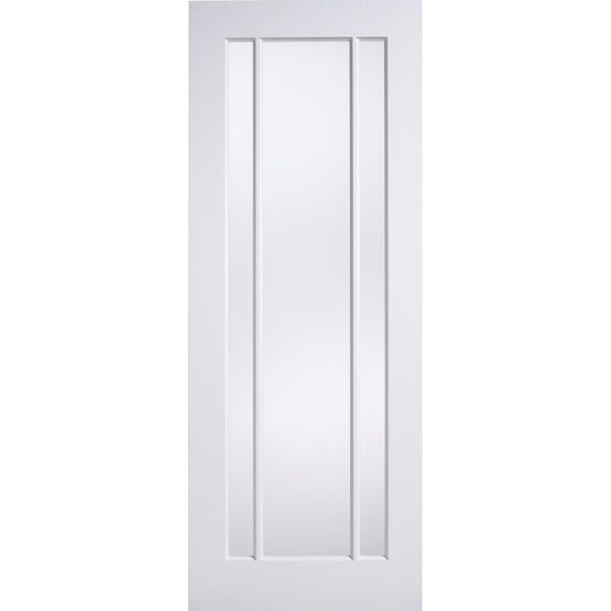 LPD Internal White Primed LINCOLN 3 Light Clear Glazed Door (24&quot; x 78&quot;)
