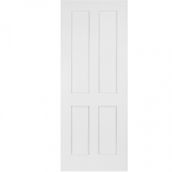 Mendes White Primed Shaker 4 Panelled Door