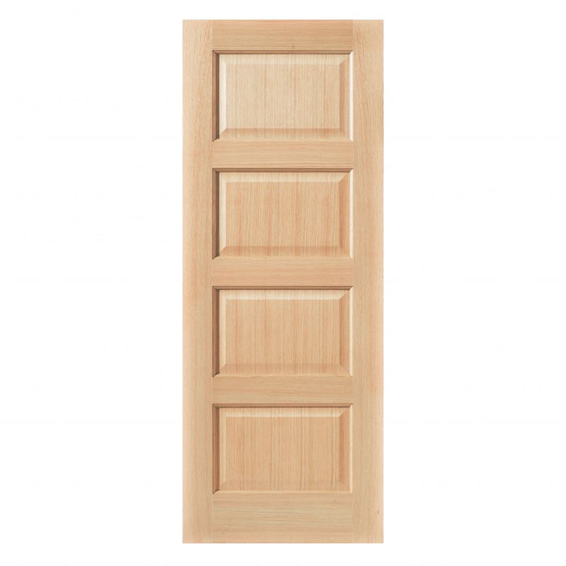 JB Kind Mersey 4 Panel Unfinished Oak Internal Door
