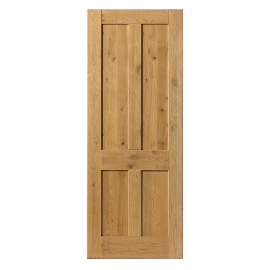Video of JB Kind Rustic Victorian 4 Panel Fully Finished Knotty Oak Internal Door
