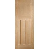 XL Joinery DX 1930s Edwardian 4 Panel Unfinished Oak Internal Door