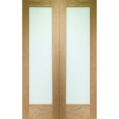 XL Joinery Pattern 10 Unfinished Oak Glazed Internal Door Pair