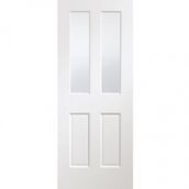 XL Joinery Malton Fully Finished White 2 Light Clear Bevelled Glazed Internal Door - 1981mm x 762mm (78 inch x 30 inch)