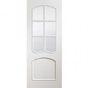 XL Joinery Riviera Fully Finished White 6 Light Clear Bevelled Glazed Internal Door - 1981mm x 762mm (78 inch x 30 inch)