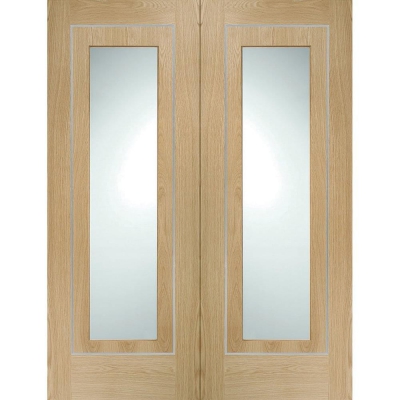The glazed panels which are available with either clear or frosted panes allow in as much  Internal Glazed French Doors